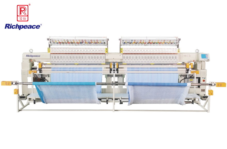 Richpeace Computerized Single-color Dual Rolls Quilting & Embroidery Machine