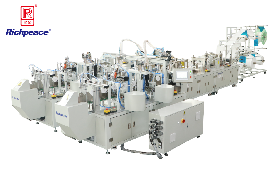 富怡折叠口罩一拖二全自动生产线（焊头带）