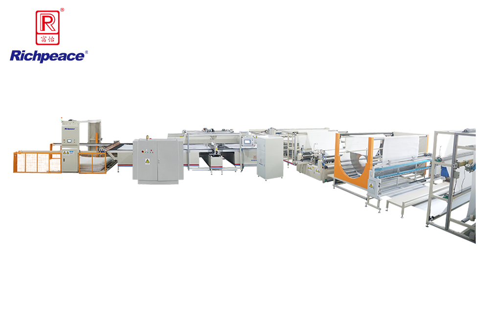 富怡美式胖被四边缝纫裁切生产线