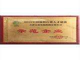 中国纺织行业人才建设示范企业奖牌