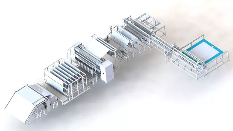 富怡拷边被芯自动化生产线